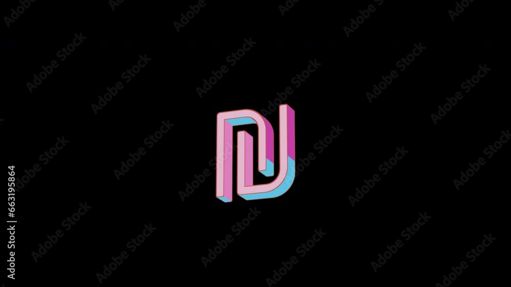 Bright shekel sign icon is jumping merrily. Retro style. Alpha channel black. Looped from frame 120 to 240, Alpha BW at the end Bright shekel sign icon is jumping merrily. Retro style. Alpha channel black. Looped from frame 120 to 240, Alpha BW at the end