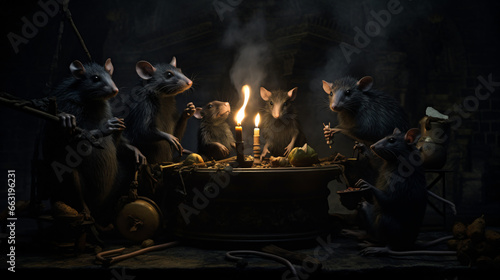 Rats in dark room