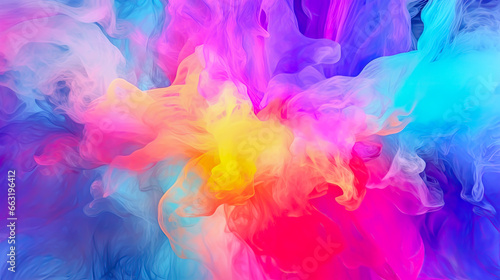Beautiful abstract background with colorful shades of acrylic ink in water. colorful steam clouds. Festival of colors. Color Explosion background for your design © KRISTINA KUPTSEVICH