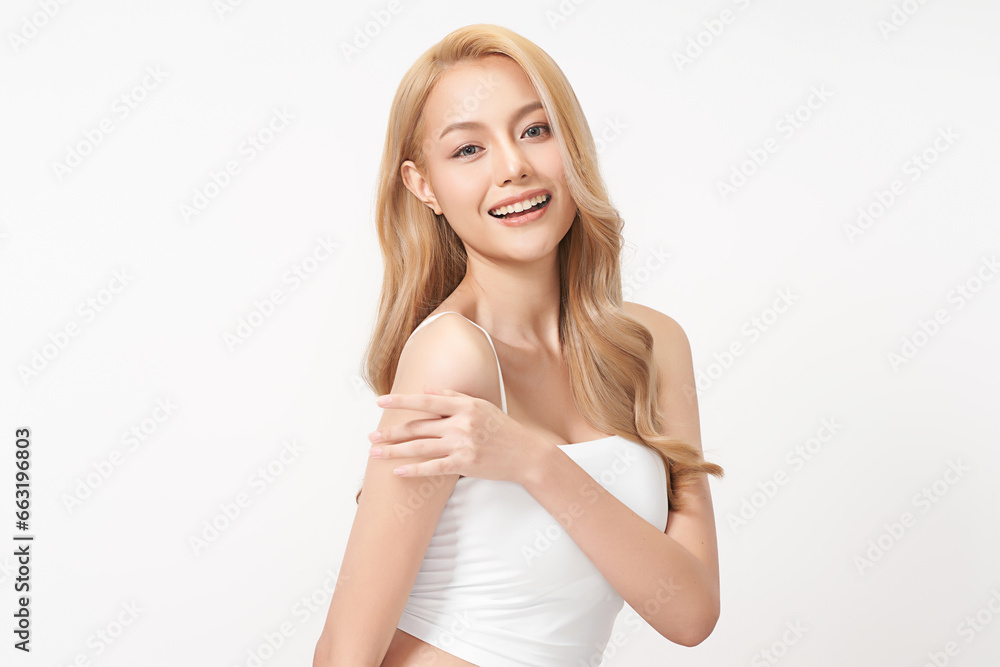 Beautiful young asian woman with clean fresh skin on white background, Face care, Facial treatment, Cosmetology, beauty and spa, Asian women portrait. Beautiful young asian woman with clean fresh skin on white background, Face care, Facial treatment, Cosmetology, beauty and spa, Asian women portrait.