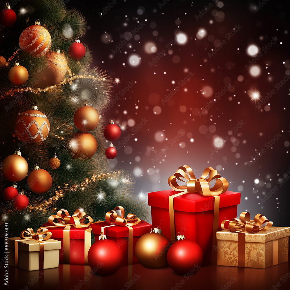 Abstract Advent Background - Christmas Decoration With Ornament And Defocused Lights Abstract Advent Background - Christmas Decoration With Ornament And Defocused Lights