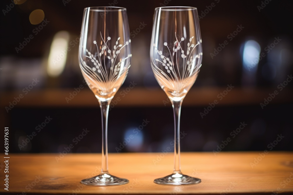 a set of his and hers wedding champagne flutes a set of his and hers wedding champagne flutes