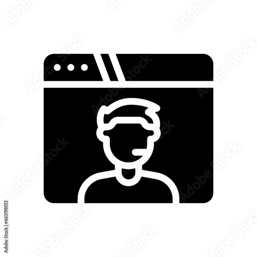 teacher glyph icon