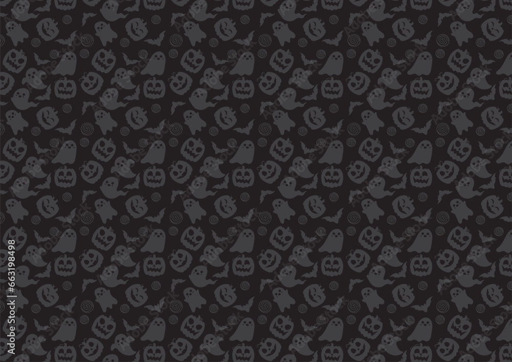 halloween seamless pattern black background halloween seamless pattern black background