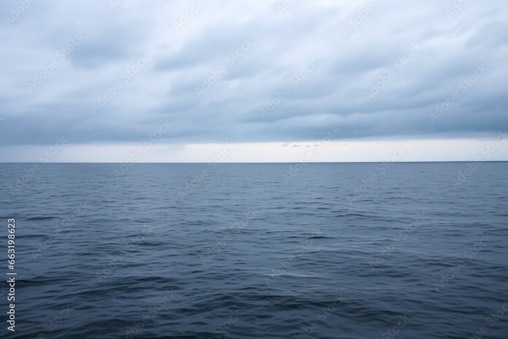 Obraz premium overcast sky over an open sea