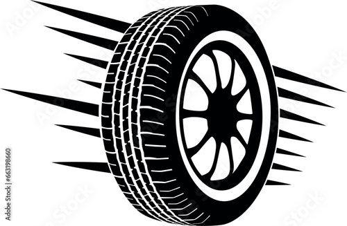 Tire SVG Cut File for Cricut and Silhouette, EPS ,Vector, PNG , JPEG, Zip Folder