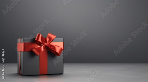 Gift box with ribbon bow sale render.