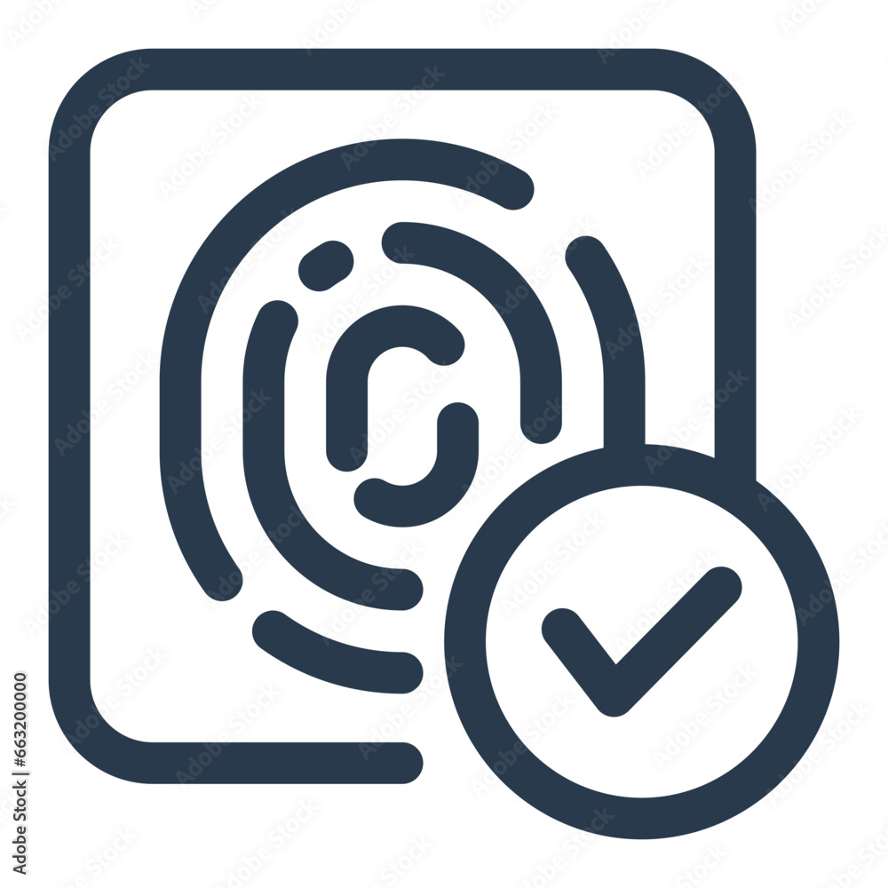 Biometric Security Authentication Technology Icon Biometric Security Authentication Technology Icon