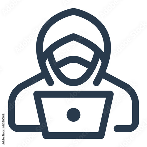 Hacker Cyber Intruder Icon