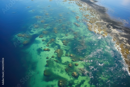 birds eye view of a vast  pollution-free ocean