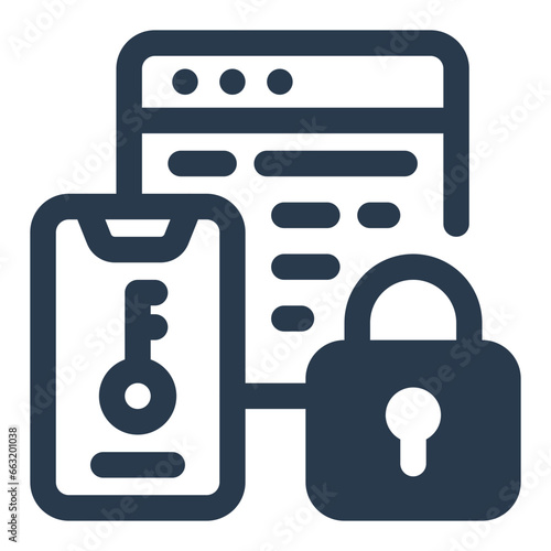 Two-Factor Authentication Dual-layer Security Icon