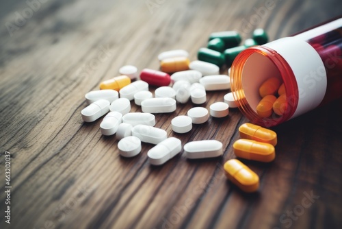 painkiller pills on a table