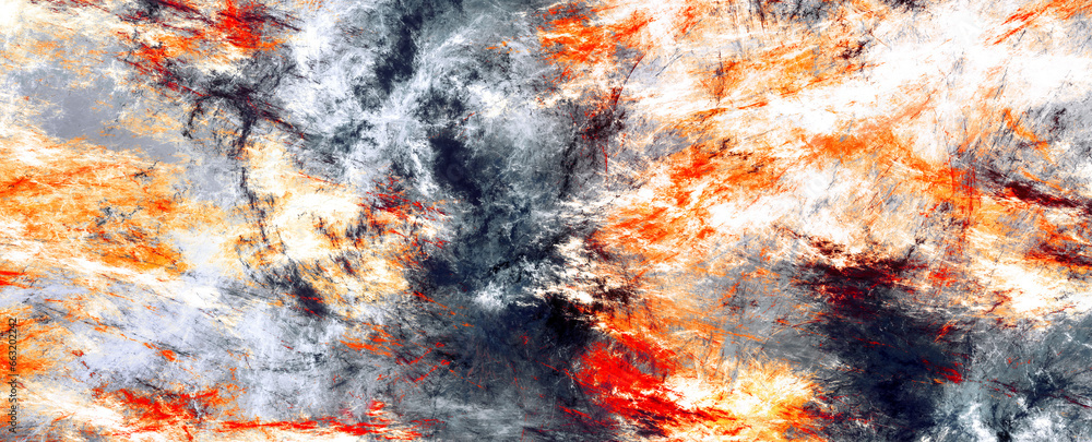 Flame and smoke clouds. Abstract painting texture. Grey and red paint background. Art pattern. Fractal artwork for creative graphic design Flame and smoke clouds. Abstract painting texture. Grey and red paint background. Art pattern. Fractal artwork for creative graphic design