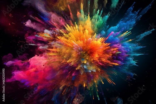 Colorful explosion. Generative AI
