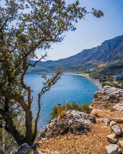 Kumlubuk Beach view from Amos Ancient City in Marmaris Town