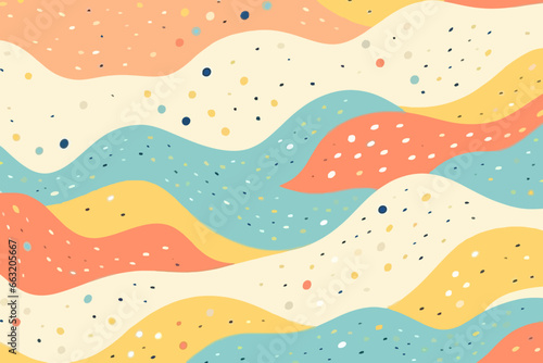 Sand quirky doodle pattern, wallpaper, background, cartoon, vector, whimsical Illustration