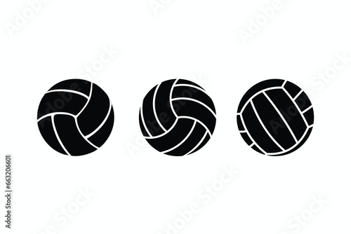 volleyball ball icon vector. Flat icon balls symbol