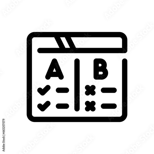 ab testing line icon