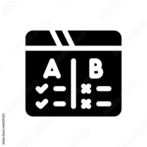 ab testing glyph icon