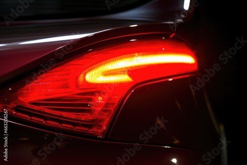 rear brake lights of a car illuminated © altitudevisual