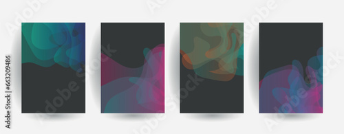 Geometric pattern background texture for brochure cover design, Abstract vector wave shape for presentation template 