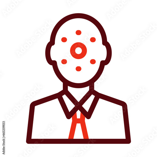 Blurring Thick Line Two Colors Icon Design
