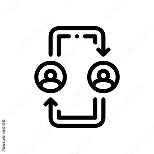 retraining line icon