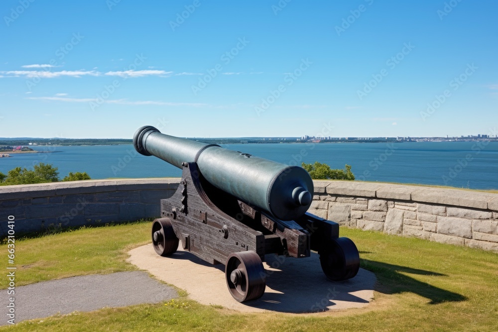 historic cannon on a forts parapet