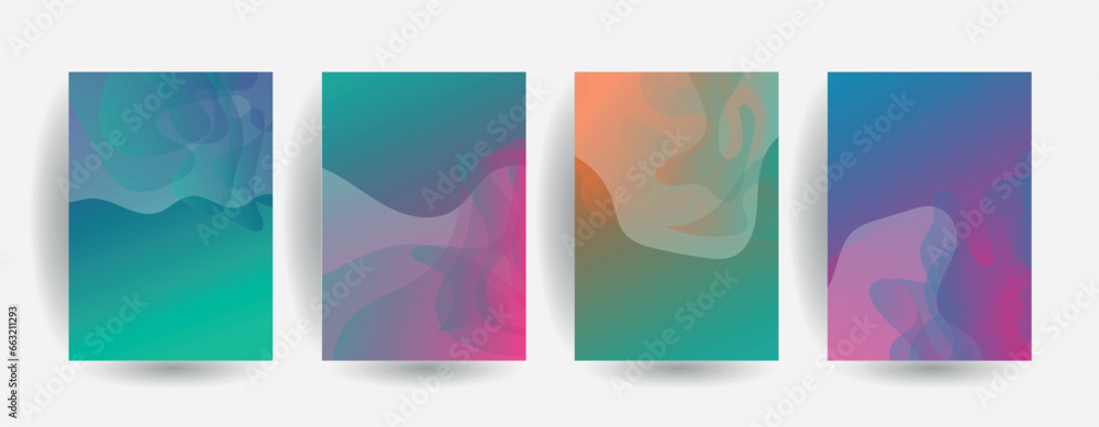 Geometric pattern background texture for brochure cover design, Abstract vector wave shape for presentation template 