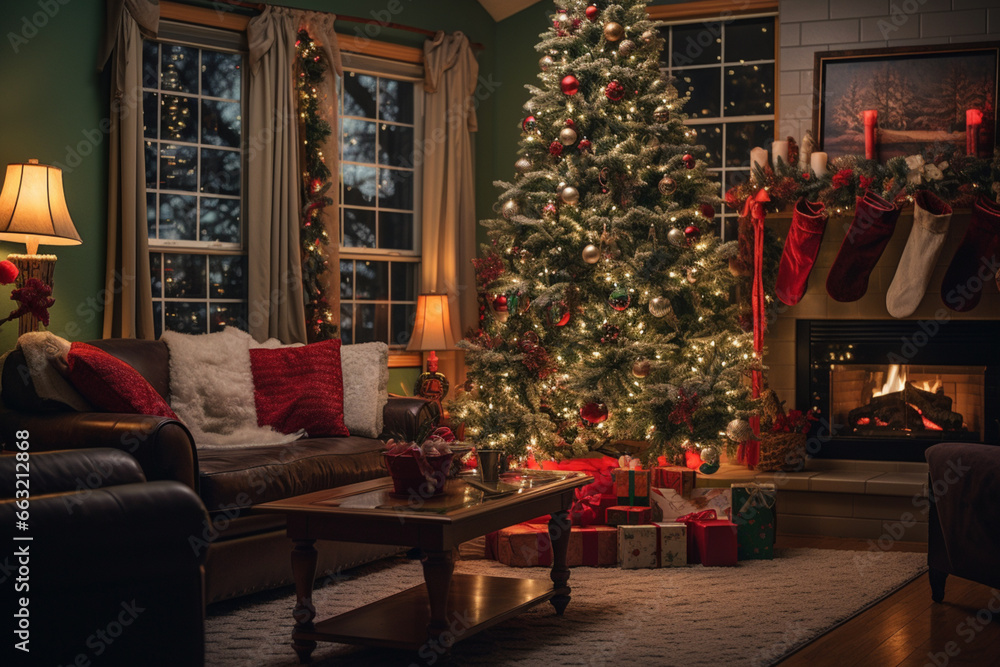 decorated their home with an array of twinkling lights and ornaments, turning it into a winter wonderland for the holidays.