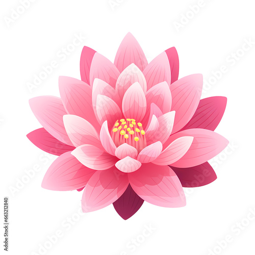 pink lotus flower on white painting © ZenArt