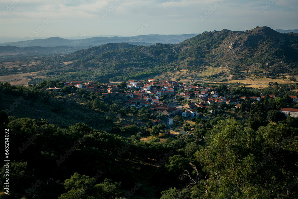 A panorama of a medieval village in Monsanto, Portugal. A panorama of a medieval village in Monsanto, Portugal.