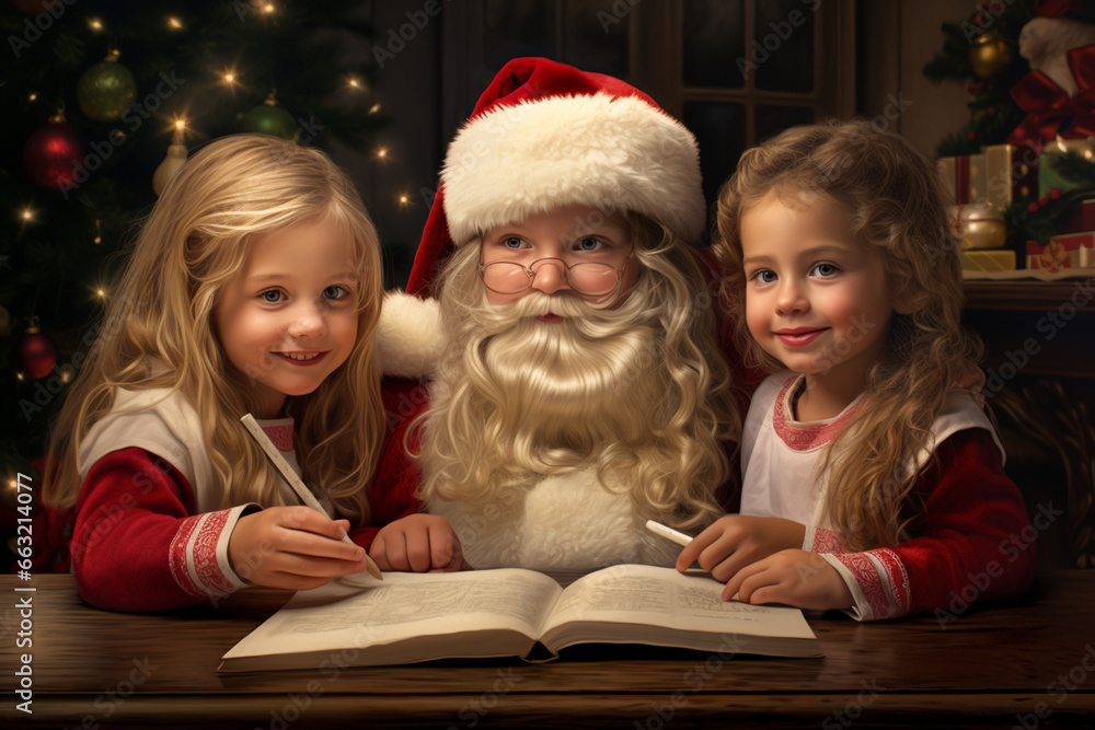 To celebrate Christmas, The kids eagerly wrote letters to Santa, promising to be on their best behavior in exchange for their desired gifts.