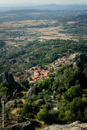 A medieval village among boulders in Monsanto, Portugal.