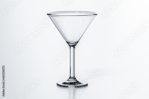 Glass cup and cocktail stemware mockup. Transparent glassware for martini and alcohol drinks. crystal utensil for beverage serving
