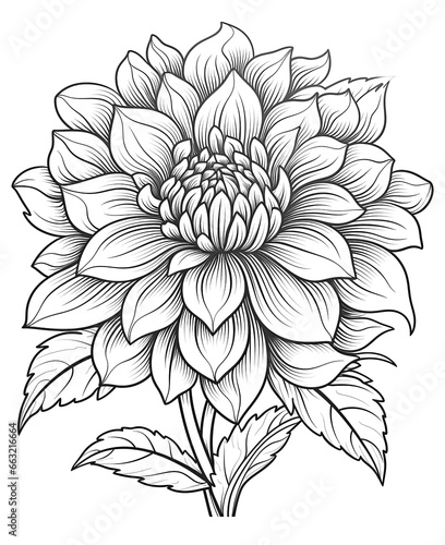 Coloring book  floral background  flowers on a white background.