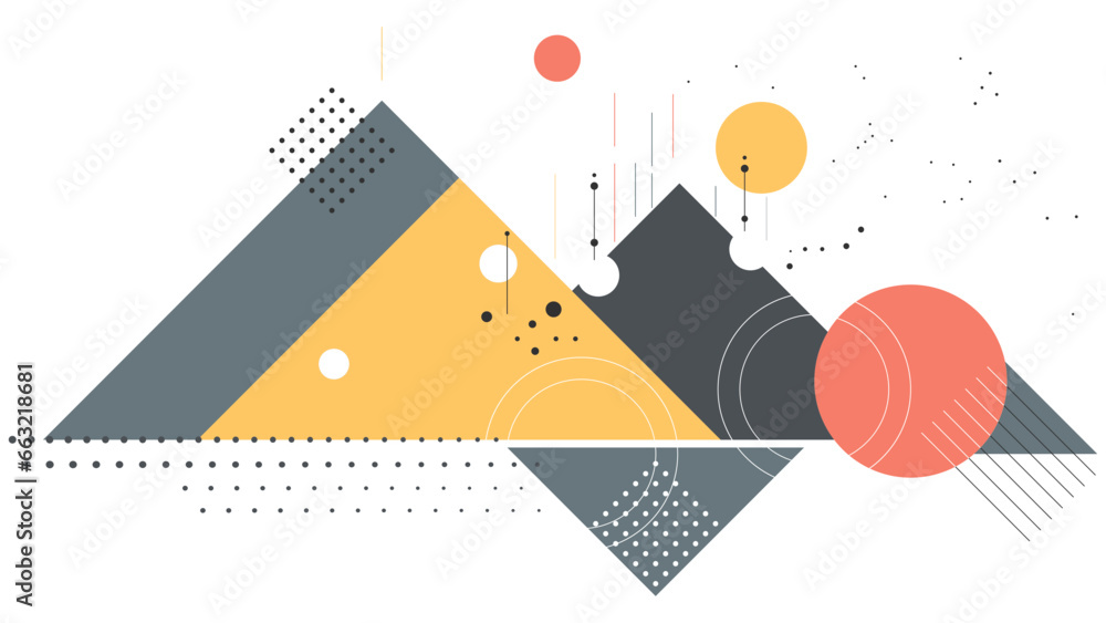 Obraz premium color geometric pattern without background