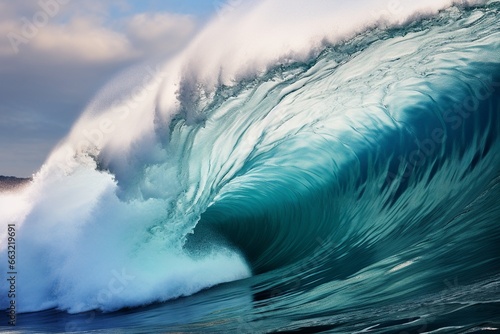 Breaking Blue: Powerful Ocean Wave