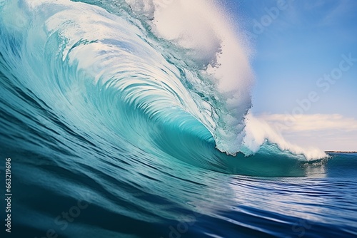 Breaking Blue: Powerful Ocean Wave © Maximilien