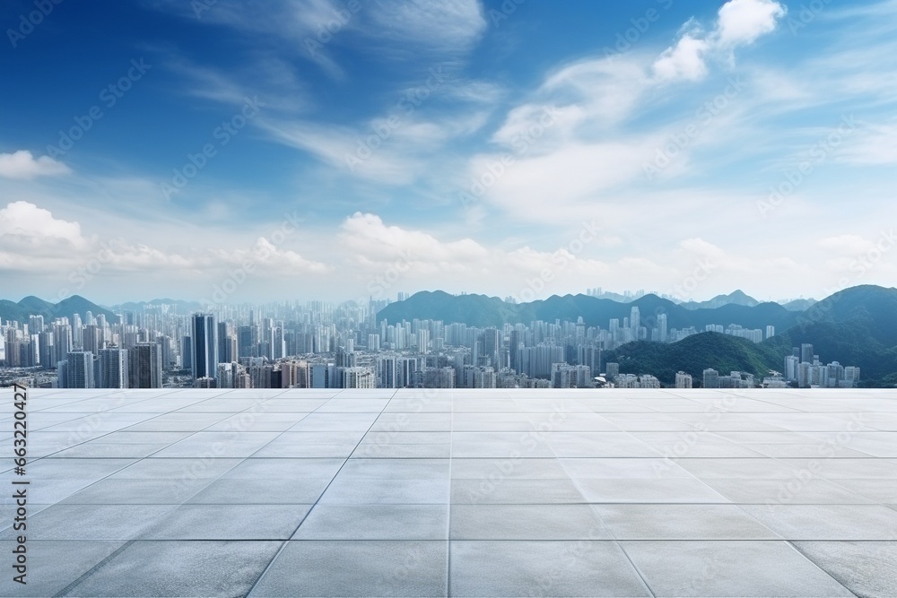 Fototapeta premium Urban Rooftop Retreat