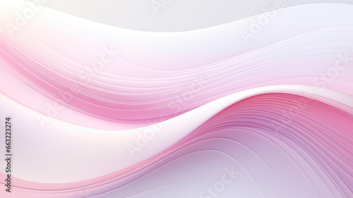 abstract background with smooth wavy lines in pink and white colors