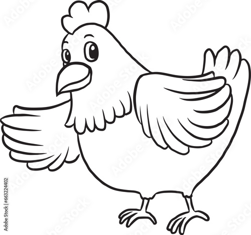 chicken pet pets cartoon doodle kawaii anime coloring page cute illustration drawing clip art character chibi manga comic