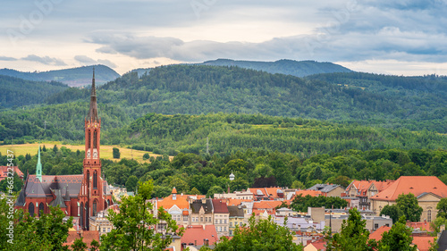 Fototapeta Naklejka Na Ścianę i Meble -  Walbrzych city from above, Poland