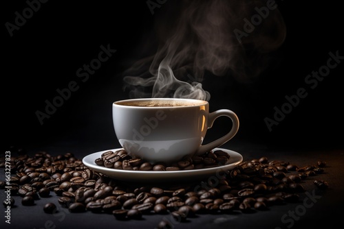 cup of coffee with beans © Max