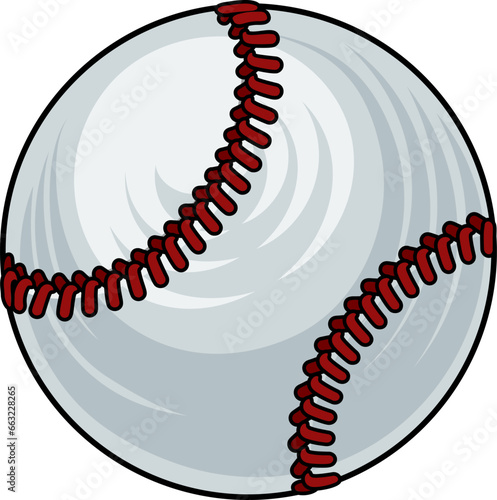 A baseball ball cartoon sports icon illustration