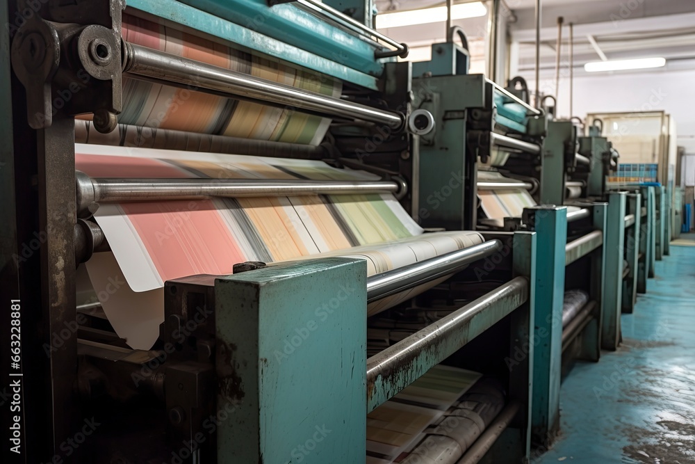 printing press machine. AI Generated printing press machine. AI Generated