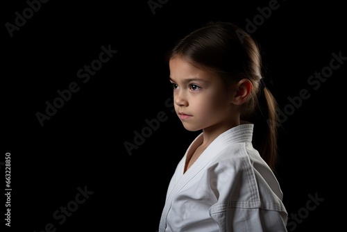 Karate girl kid.AI Generated