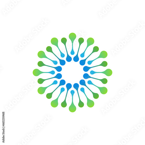 abstract circle logo is suitable for technology companies or it can be for companies characterized by DNA as the core of the company © Hans