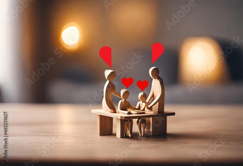 Divorce and Family Separation: Emotional Discussion Illustration Separation Talk marriage break