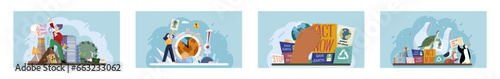 Climate change. Save the planet. Vector illustration Earth pollutions impact highlights urgency adopting eco-friendly practices Choose renewable resources to minimize your carbon footprint and combat